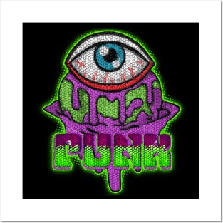 Punk Eock Eye "Green and Purple" Posters and Art